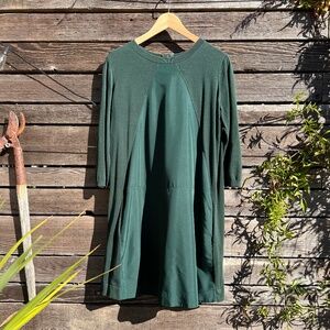COS Dark Green A-Line Long Sleeve Dress - Size L